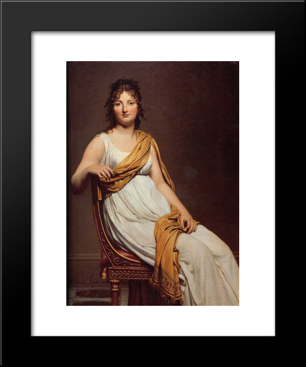 Portrait Of Henriette De Verninac 20x24 Black Modern Wood Framed Art Print Poster by Tissot, James