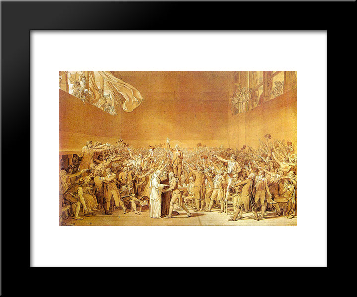The Tennis Court Oath 20x24 Black Modern Wood Framed Art Print Poster by Tissot, James