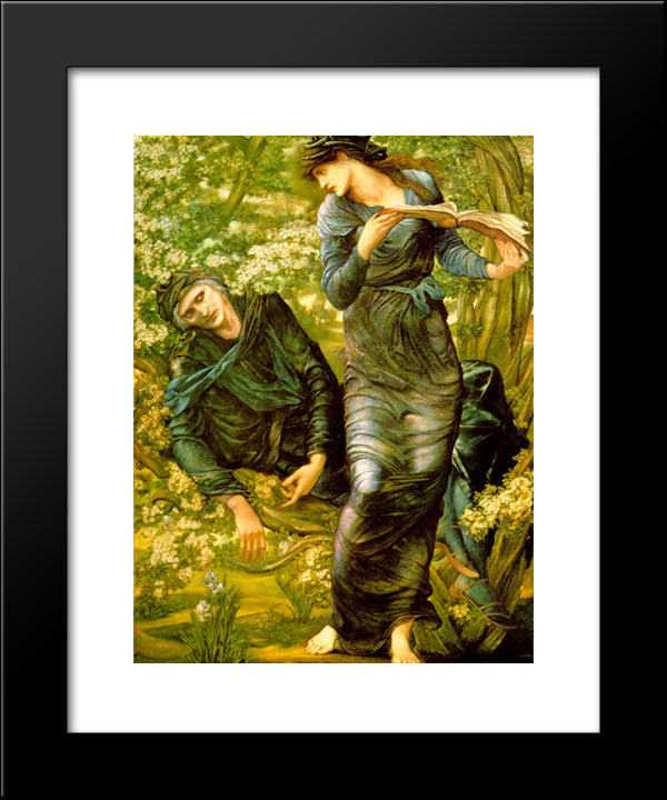 The Beguiling Of Merlin 20x24 Black Modern Wood Framed Art Print Poster by Burne Jones, Edward