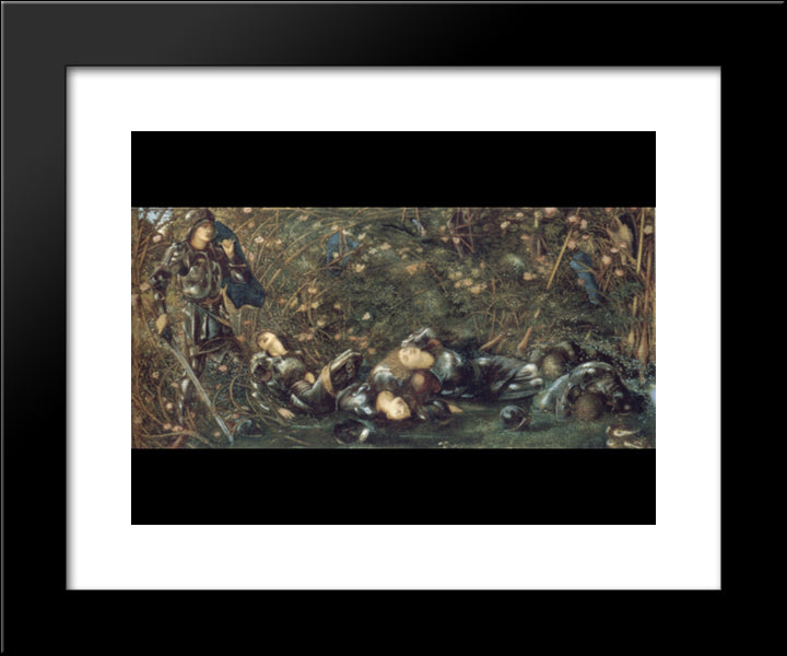The Briar Rose I : The Briar Wood 20x24 Black Modern Wood Framed Art Print Poster by Burne Jones, Edward