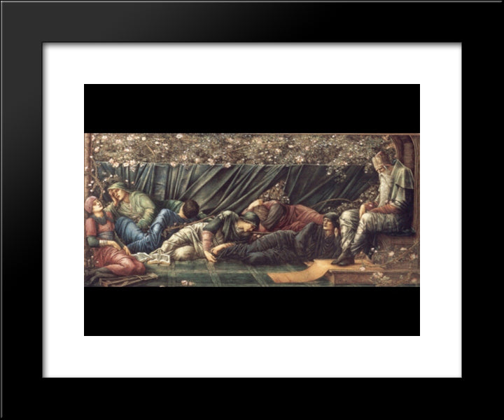 The Briar Rose Ii : The Council Chamber 20x24 Black Modern Wood Framed Art Print Poster by Burne Jones, Edward