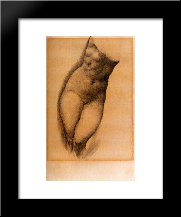 Study For The Figure Of Phyllis In 'The Tree Of Forgiveness' 20x24 Black Modern Wood Framed Art Print Poster by Burne Jones, Edward