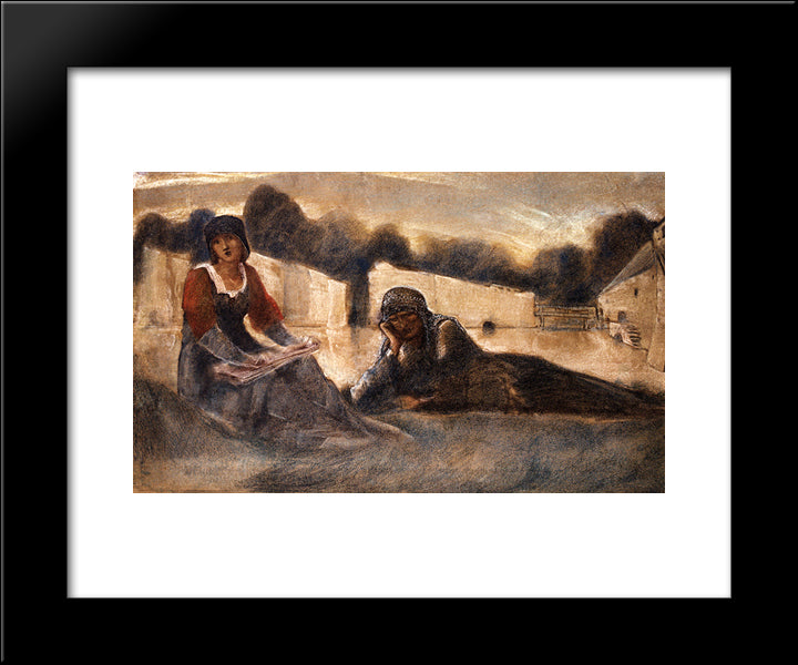 Le Chant D'Amour 20x24 Black Modern Wood Framed Art Print Poster by Burne Jones, Edward