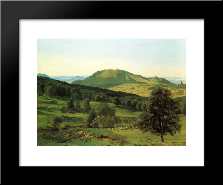 Hill And Dale 20x24 Black Modern Wood Framed Art Print Poster by Bierstadt, Albert