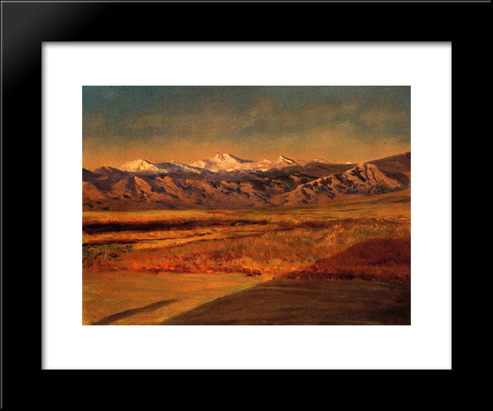 The Grand Tetons 20x24 Black Modern Wood Framed Art Print Poster by Bierstadt, Albert