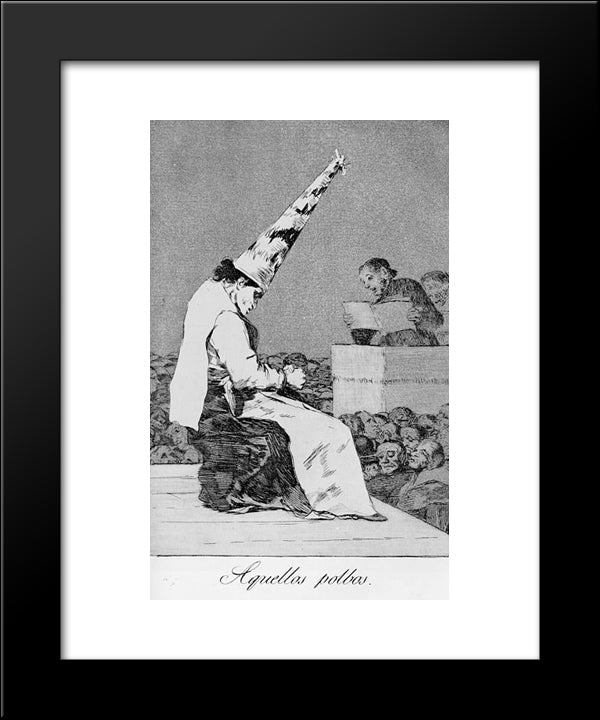 Caprichos - Plate 23: Those Specks Of Dust 20x24 Black Modern Wood Framed Art Print Poster by Goya, Francisco