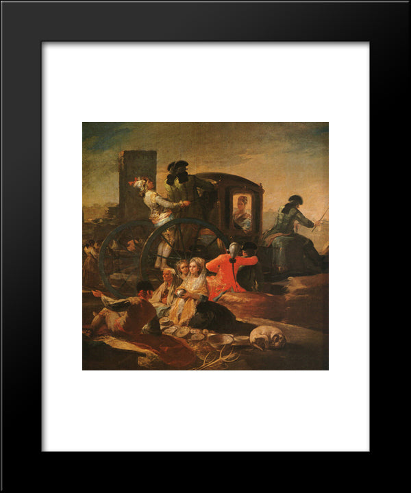 The Pottery Vendor 20x24 Black Modern Wood Framed Art Print Poster by Goya, Francisco