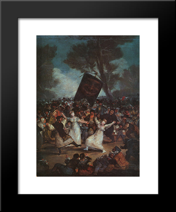 The Burial Of The Sardine 20x24 Black Modern Wood Framed Art Print Poster by Goya, Francisco