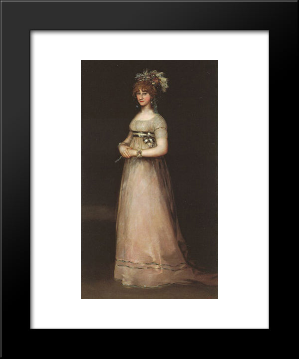 The Countess Of Chinchon 20x24 Black Modern Wood Framed Art Print Poster by Goya, Francisco