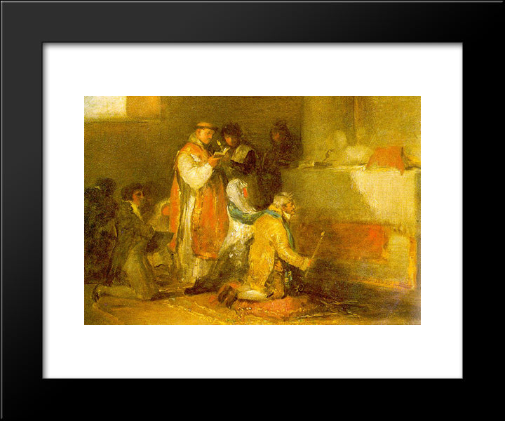 The Ill-Matched Couple 20x24 Black Modern Wood Framed Art Print Poster by Goya, Francisco