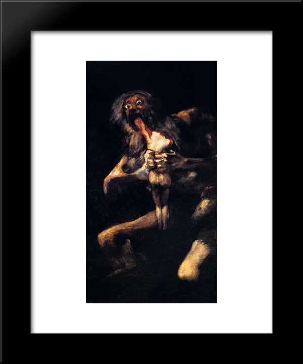 Saturn Devouring His Sons 20x24 Black Modern Wood Framed Art Print Poster by Goya, Francisco
