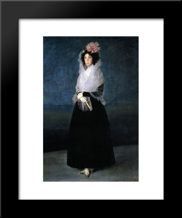 The Marquesa De La Solana 20x24 Black Modern Wood Framed Art Print Poster by Goya, Francisco