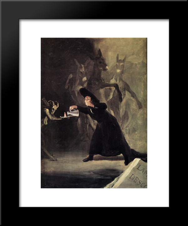 The Bewitched Man 20x24 Black Modern Wood Framed Art Print Poster by Goya, Francisco