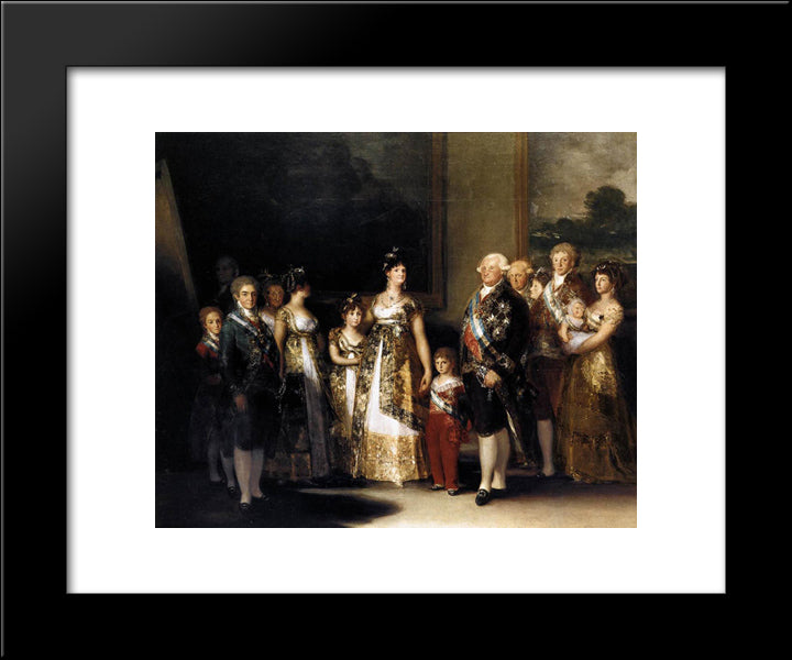 Charles Iv And His Family 20x24 Black Modern Wood Framed Art Print Poster by Goya, Francisco