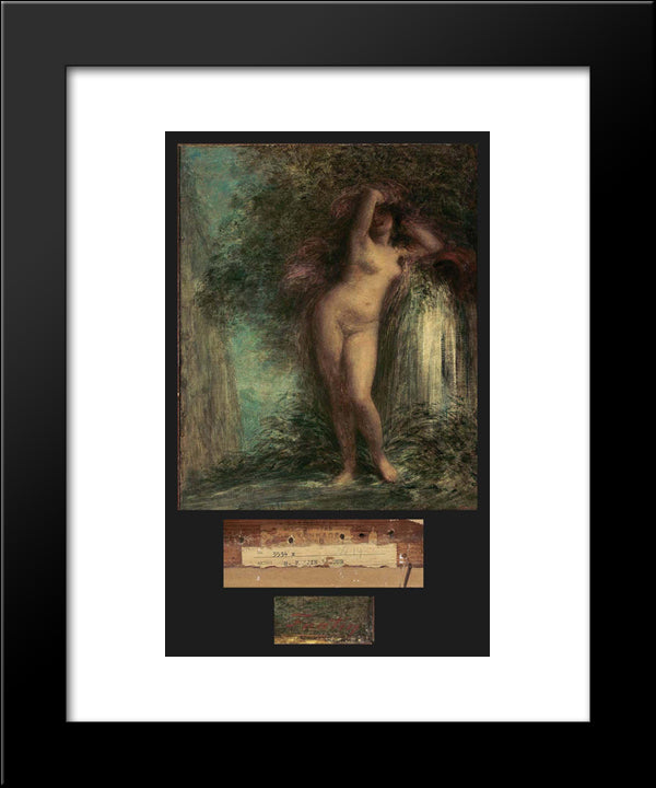La Source 20x24 Black Modern Wood Framed Art Print Poster by Fantin Latour, Henri