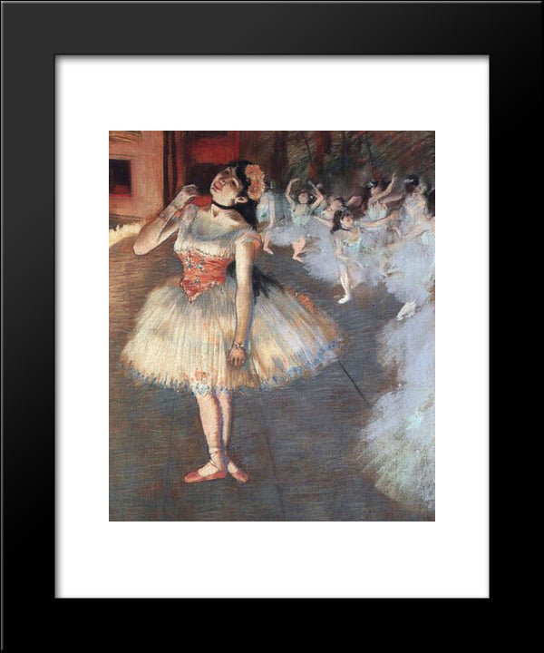 The Star 20x24 Black Modern Wood Framed Art Print Poster by Degas, Edgar