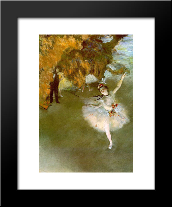 The Star 20x24 Black Modern Wood Framed Art Print Poster by Degas, Edgar