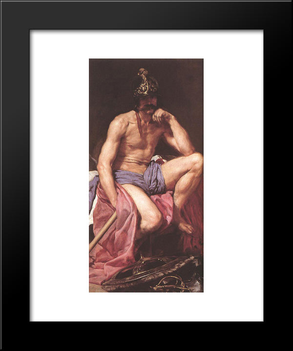 Mars, God Of War 20x24 Black Modern Wood Framed Art Print Poster by Velazquez, Diego