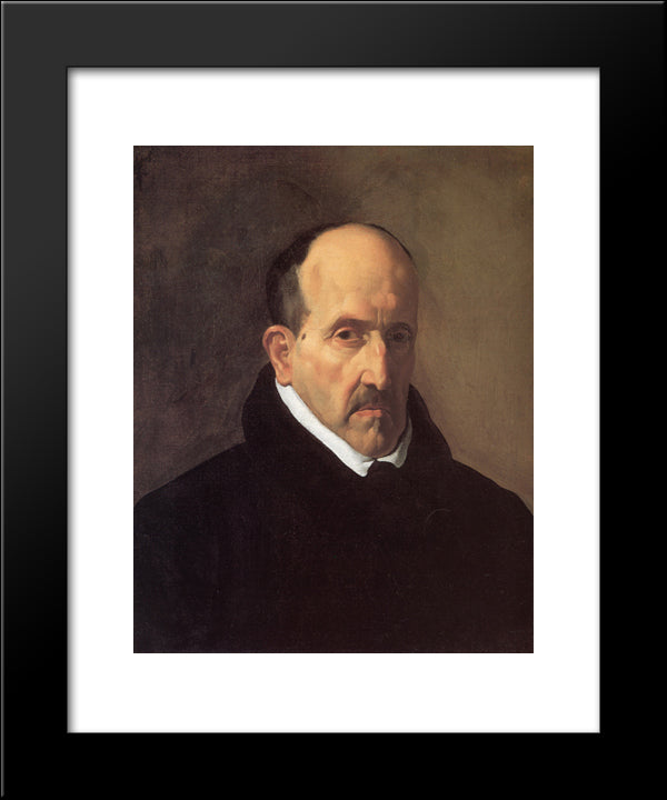The Poet Don Luis De Gongora Y Argote 20x24 Black Modern Wood Framed Art Print Poster by Velazquez, Diego