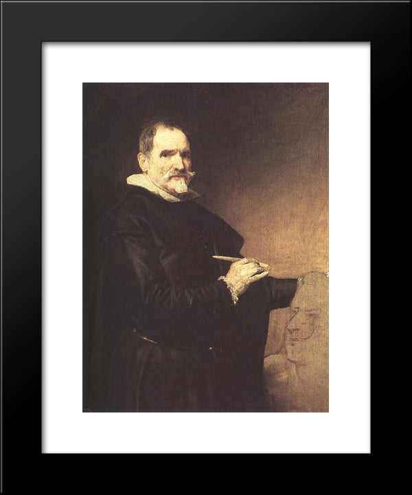 Juan Martinez Montanes 20x24 Black Modern Wood Framed Art Print Poster by Velazquez, Diego