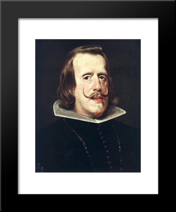 Portrait Of Philip Iv 20x24 Black Modern Wood Framed Art Print Poster by Velazquez, Diego