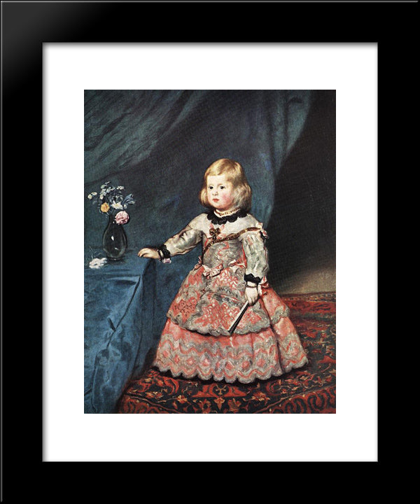 Infanta Marguarite Therese 20x24 Black Modern Wood Framed Art Print Poster by Velazquez, Diego