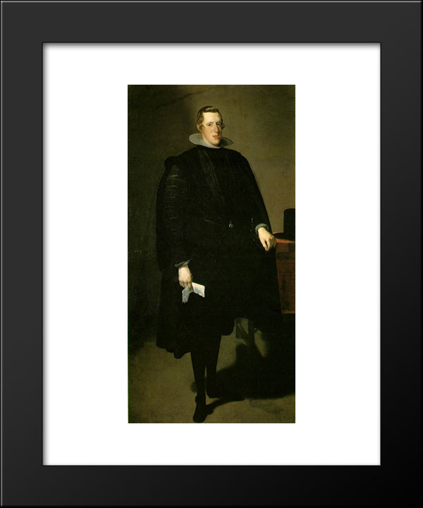 Philip Iv 20x24 Black Modern Wood Framed Art Print Poster by Velazquez, Diego