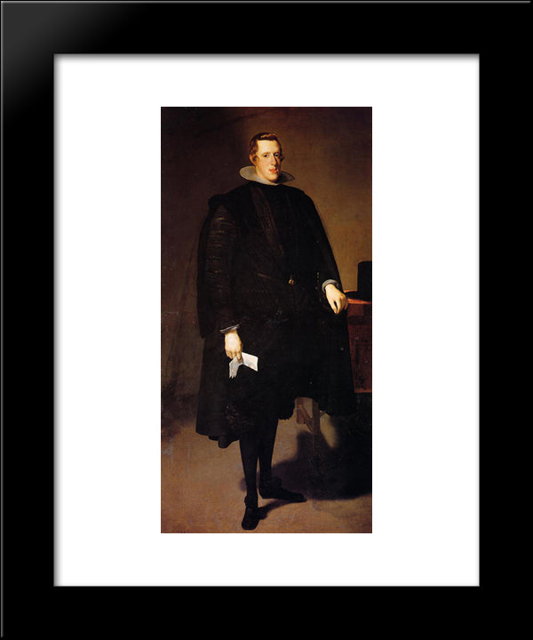 Philip Iv, Standing 20x24 Black Modern Wood Framed Art Print Poster by Velazquez, Diego