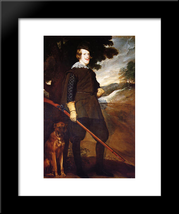 Philip Iv As A Hunter 20x24 Black Modern Wood Framed Art Print Poster by Velazquez, Diego