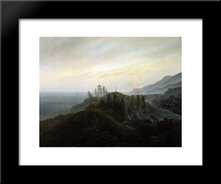 View Of The Baltic 20x24 Black Modern Wood Framed Art Print Poster by Friedrich, Caspar David