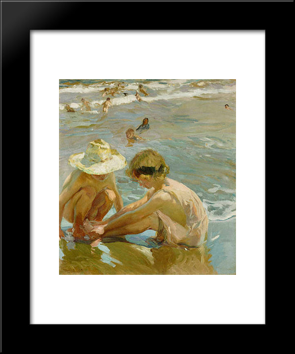 The Wounded Foot 20x24 Black Modern Wood Framed Art Print Poster by Sorolla, Joaquin