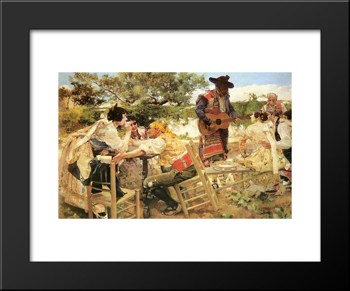 Escena Valenciana 20x24 Black Modern Wood Framed Art Print Poster by Sorolla, Joaquin