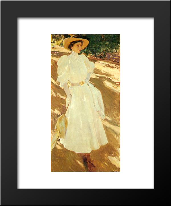 Maria En La Granja 20x24 Black Modern Wood Framed Art Print Poster by Sorolla, Joaquin