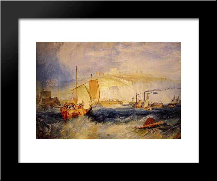 Dover Castle 20x24 Black Modern Wood Framed Art Print Poster by Turner, Joseph Mallord William