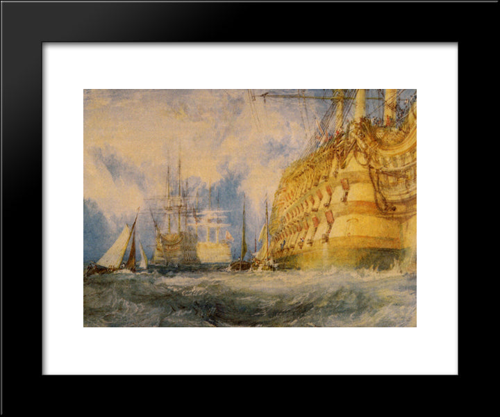 First Rate, Taking In Stores 20x24 Black Modern Wood Framed Art Print Poster by Turner, Joseph Mallord William