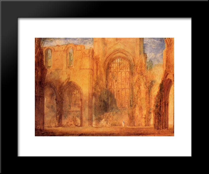 Interior Of Fountains Abbey, Yorkshire 20x24 Black Modern Wood Framed Art Print Poster by Turner, Joseph Mallord William