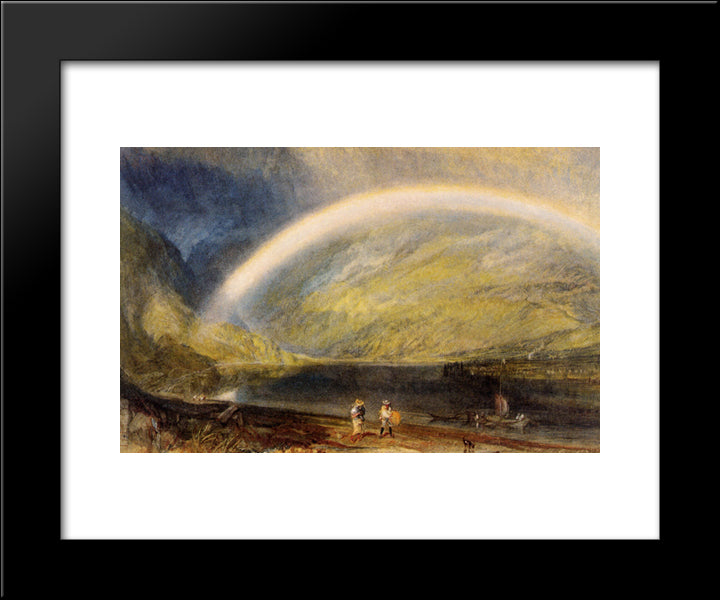 Rainbow 20x24 Black Modern Wood Framed Art Print Poster by Turner, Joseph Mallord William