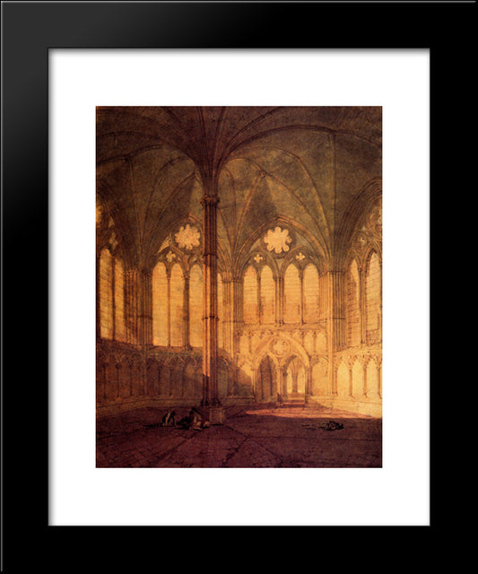 The Chapter House, Salisbury Chathedral 20x24 Black Modern Wood Framed Art Print Poster by Turner, Joseph Mallord William