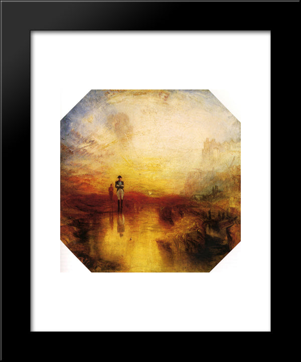 The Exile And The Snail 20x24 Black Modern Wood Framed Art Print Poster by Turner, Joseph Mallord William