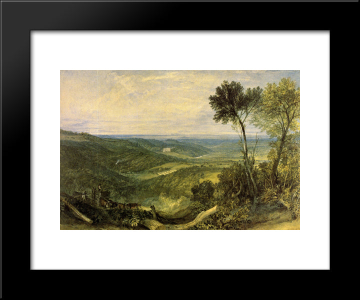 The Vale Of Ashburnham 20x24 Black Modern Wood Framed Art Print Poster by Turner, Joseph Mallord William