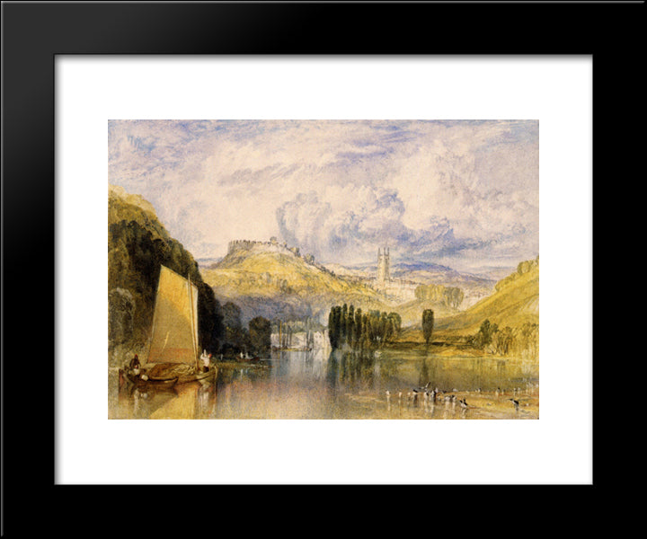 Totnes, In The River Dart 20x24 Black Modern Wood Framed Art Print Poster by Turner, Joseph Mallord William