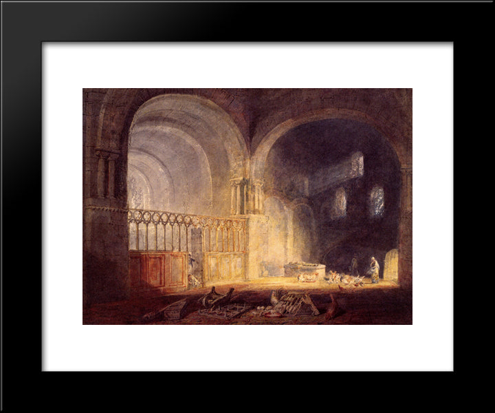 Transept Of Ewenny Priory, Glamorganshire 20x24 Black Modern Wood Framed Art Print Poster by Turner, Joseph Mallord William