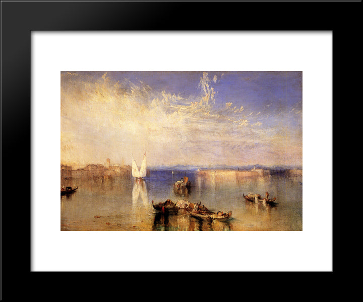 Campo Santo, Venice 20x24 Black Modern Wood Framed Art Print Poster by Turner, Joseph Mallord William
