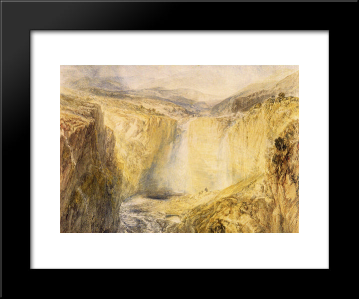 Fall Of The Trees, Yorkshire 20x24 Black Modern Wood Framed Art Print Poster by Turner, Joseph Mallord William