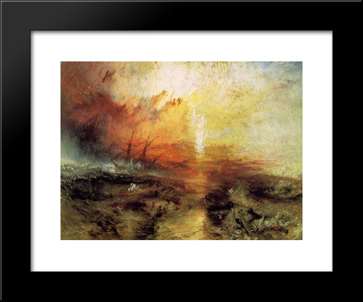 The Slave Ship 20x24 Black Modern Wood Framed Art Print Poster by Turner, Joseph Mallord William