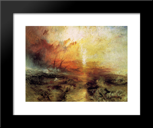 The Slave Ship 20x24 Black Modern Wood Framed Art Print Poster by Turner, Joseph Mallord William