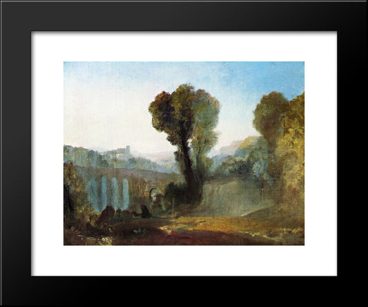Ariccia: Sunset 20x24 Black Modern Wood Framed Art Print Poster by Turner, Joseph Mallord William