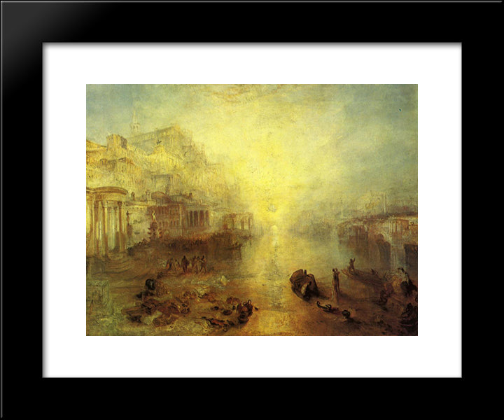 Ancient Italy ' Ovid Banished From Rome 20x24 Black Modern Wood Framed Art Print Poster by Turner, Joseph Mallord William