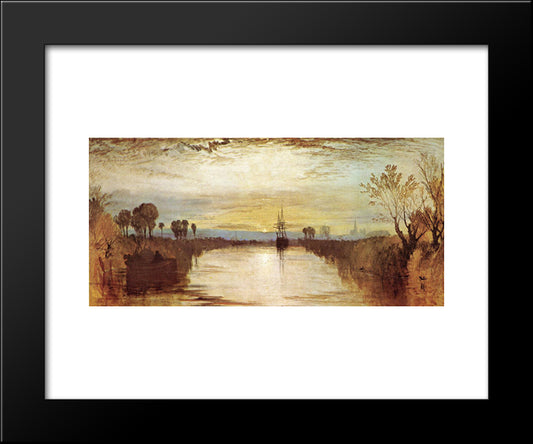 Chichester Canal 20x24 Black Modern Wood Framed Art Print Poster by Turner, Joseph Mallord William