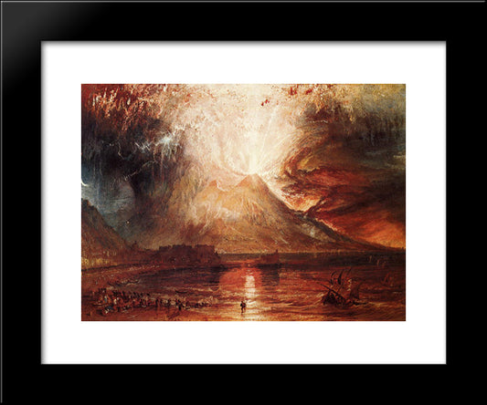 Eruption Of Vesuvius 20x24 Black Modern Wood Framed Art Print Poster by Turner, Joseph Mallord William